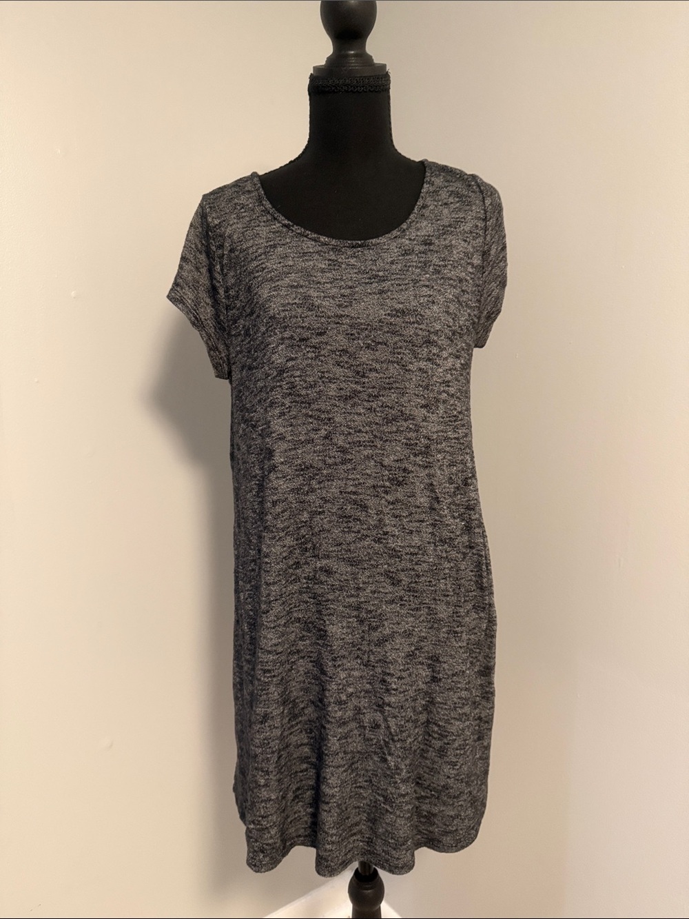 Mossimo Supply Co. Heathered Gray Midi Dress